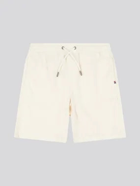 Mens Cotton Twill Drawstring Short in Whisper White