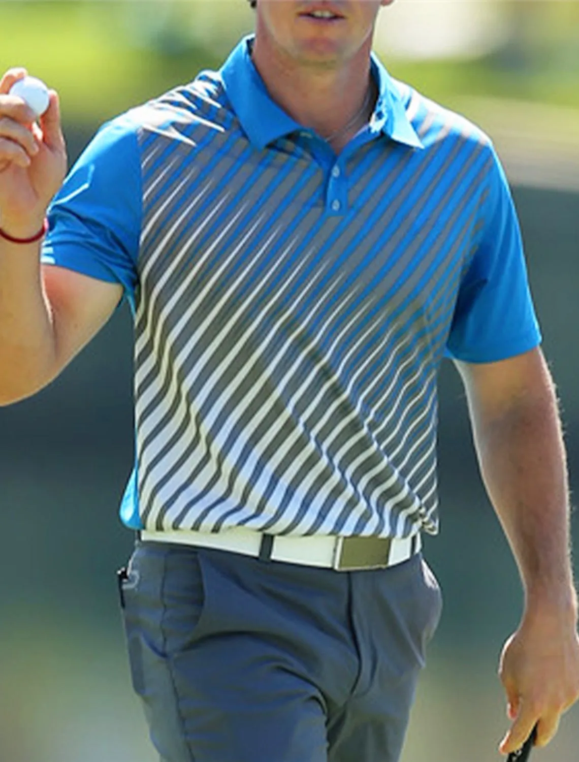 Men's Polo Shirt Golf Shirt Gradient Striped Prints Turndown Lake blue Black Yellow Light Green Red Outdoor Street Short Sleeves Print Clothing Apparel Sports Fashion Streetwear Designer