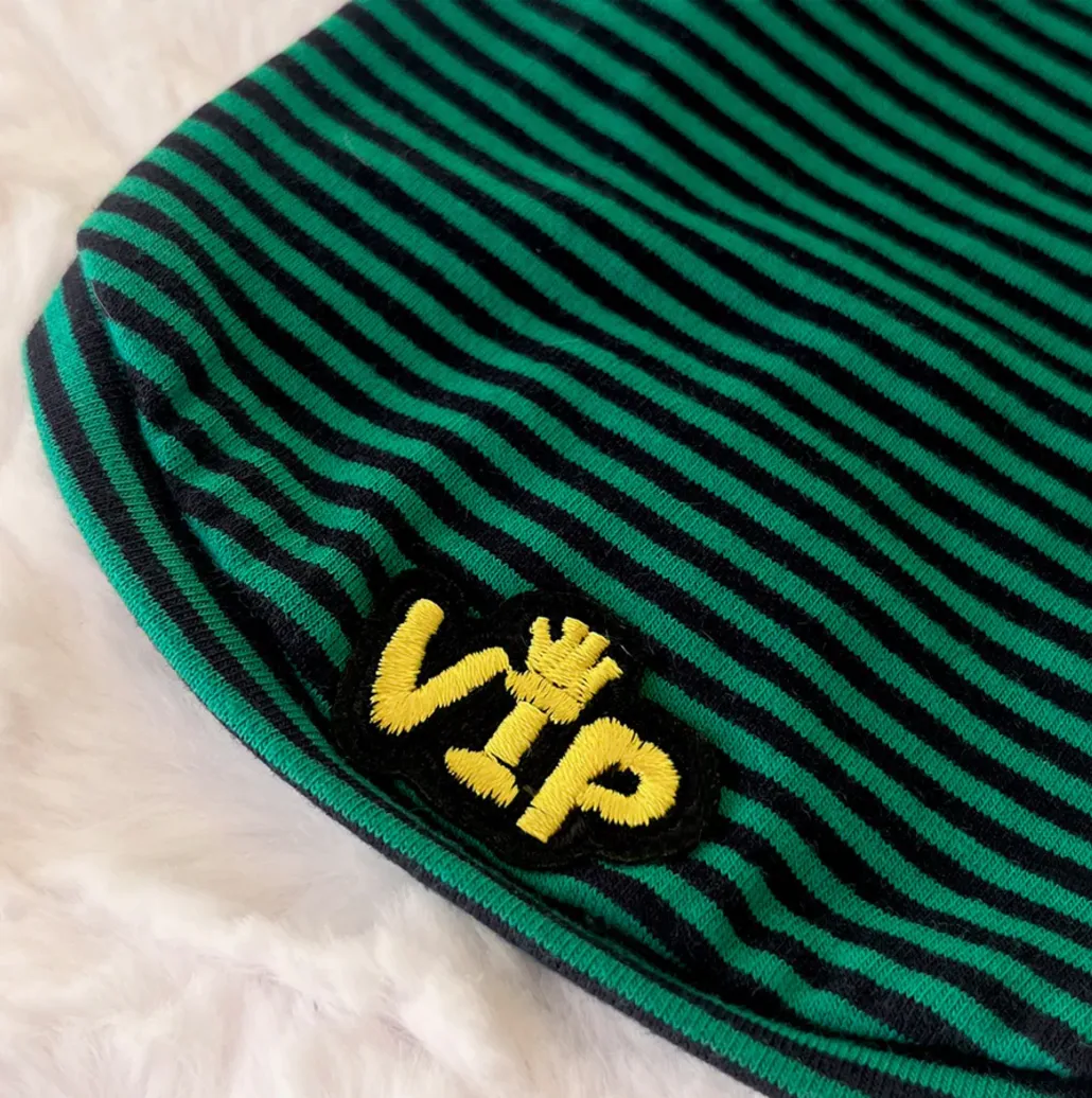VIP Baby Dog Tee - Striped Green