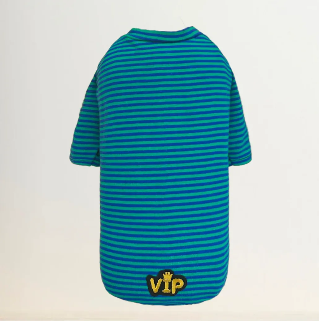 VIP Baby Dog Tee - Striped Green