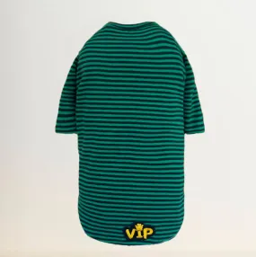 VIP Baby Dog Tee - Striped Green
